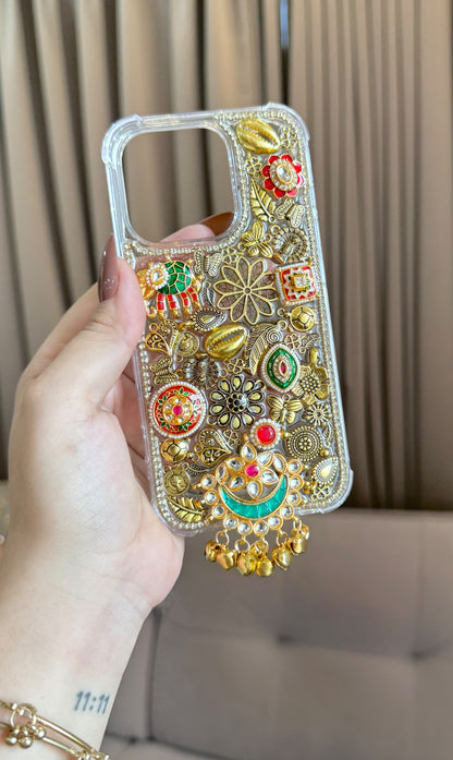 Kundan, Oxidised & Antique Embellishment straditional phone cover