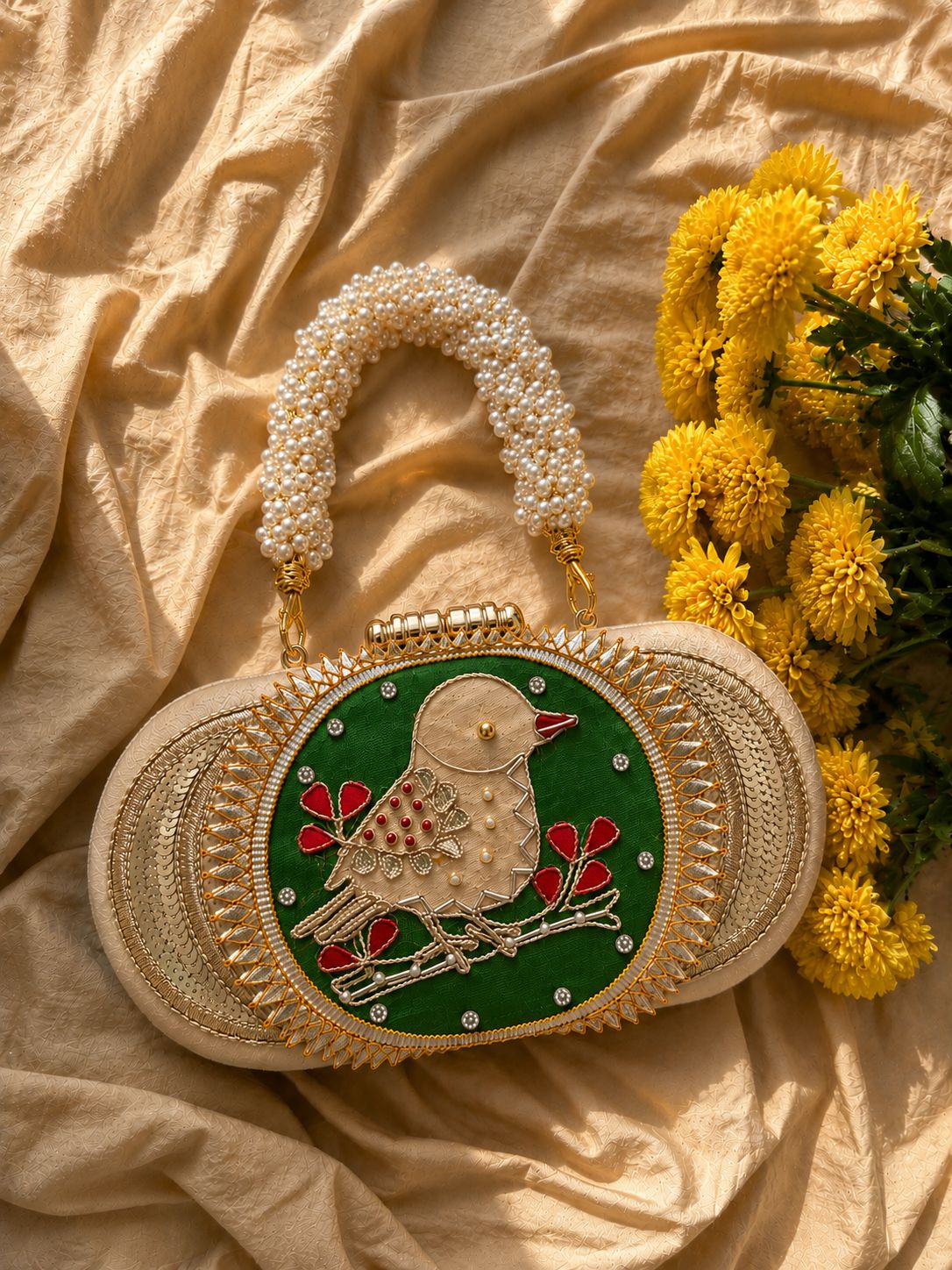 Bagh-e-Bulbul Gota patti Clutch bag