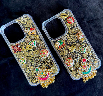 Kundan, Oxidised & Antique Embellishment straditional phone cover