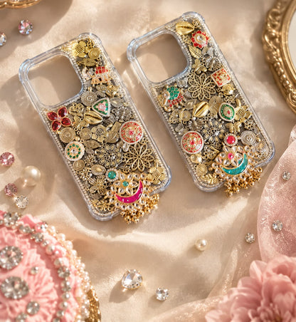 Kundan, Oxidised & Antique Embellishment straditional phone cover