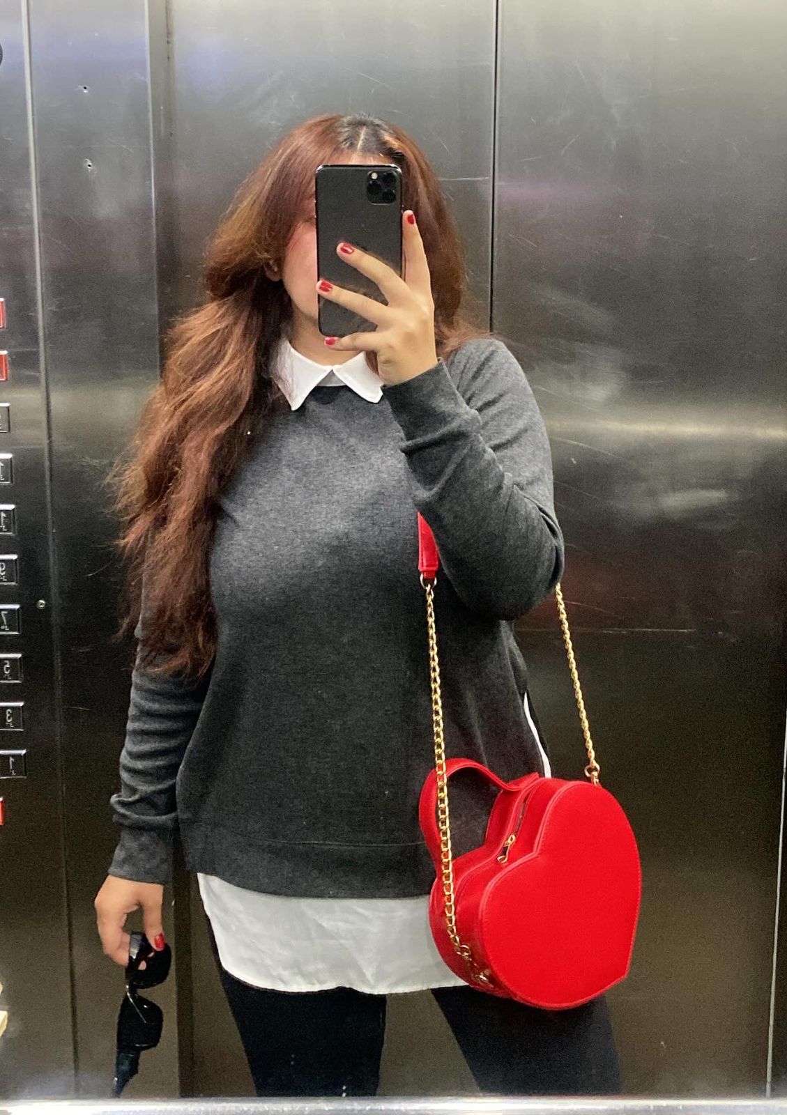 Handcrafted Heart Shaped RED Sling Bag