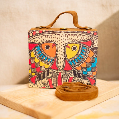 Printed Suitcase Pattern Clutch Bag