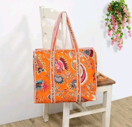 Handmade quilted BIG SIZE tote bag