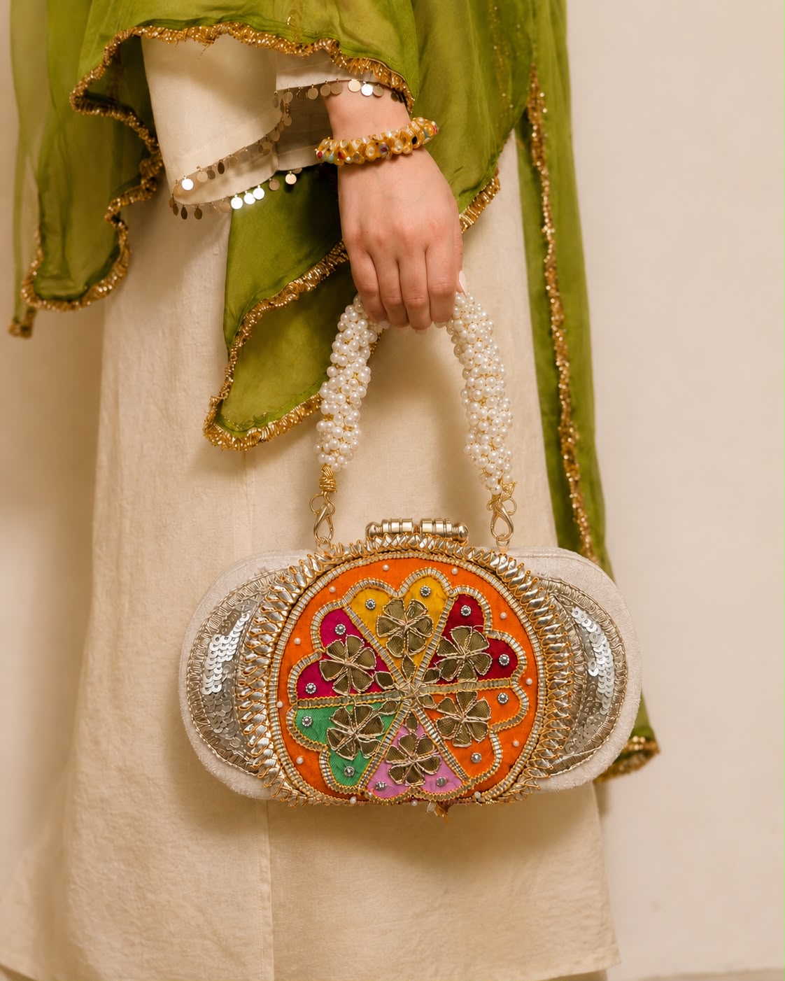 RANGOLI Gota patti Clutch bag