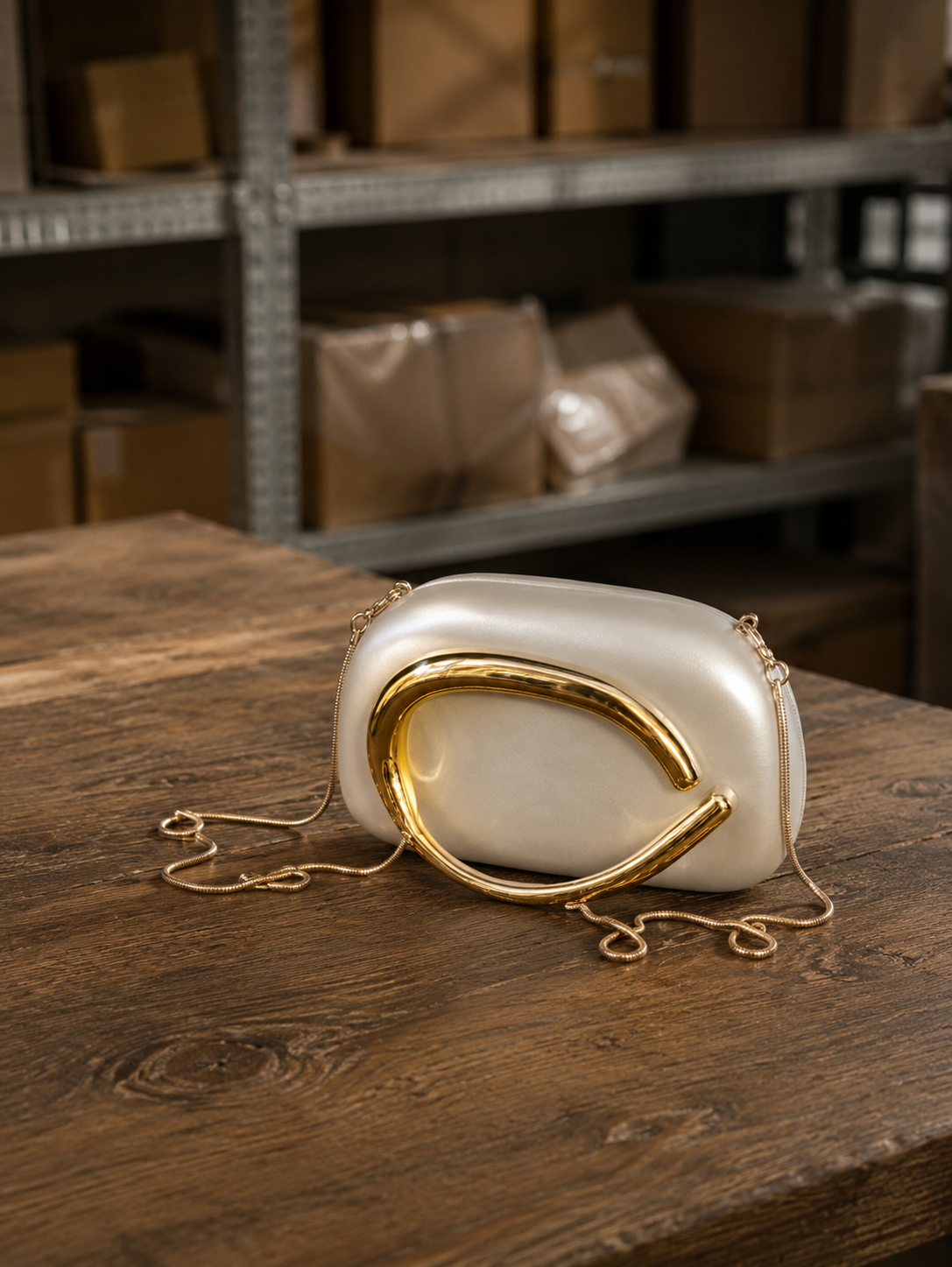 Signature Drop curve mini clutch