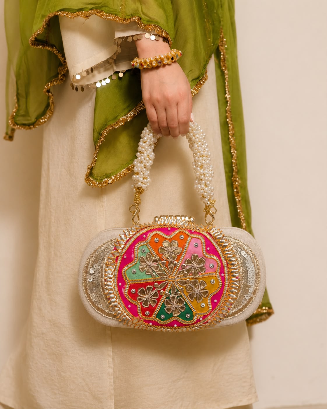 RANGOLI Gota patti Clutch bag