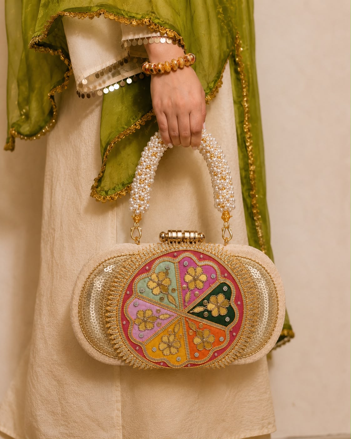 RANGOLI Gota patti Clutch bag