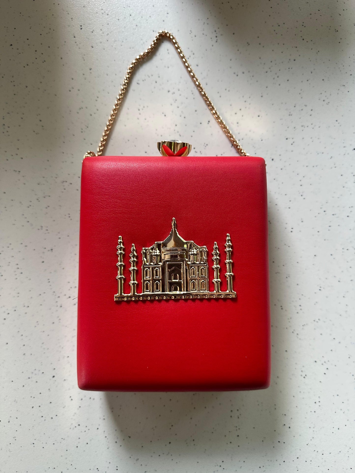 THE TAJ MAHAL premium leather base with gold metal logo engraved - LIMITED EDITION
