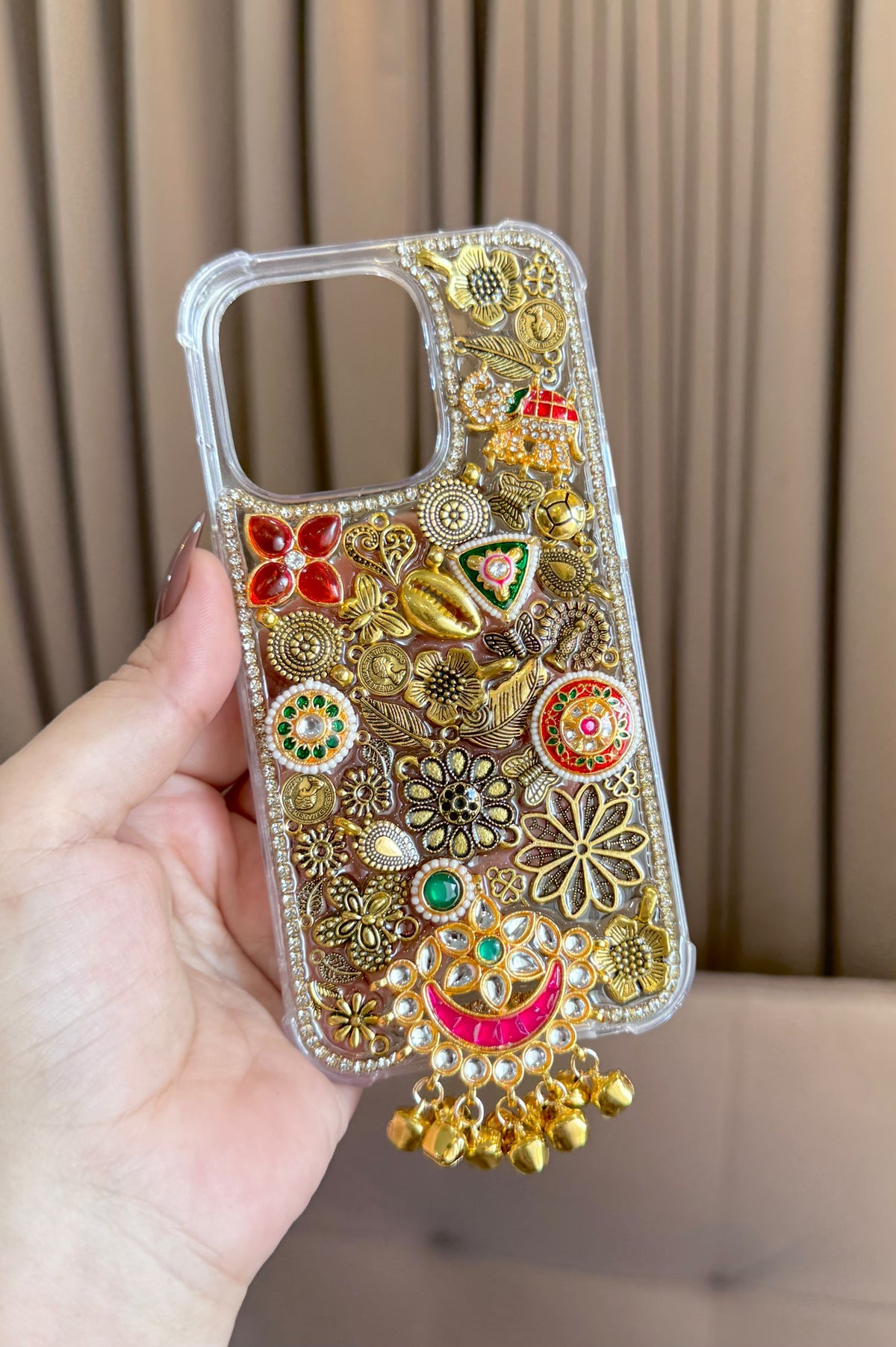 Kundan, Oxidised & Antique Embellishment straditional phone cover
