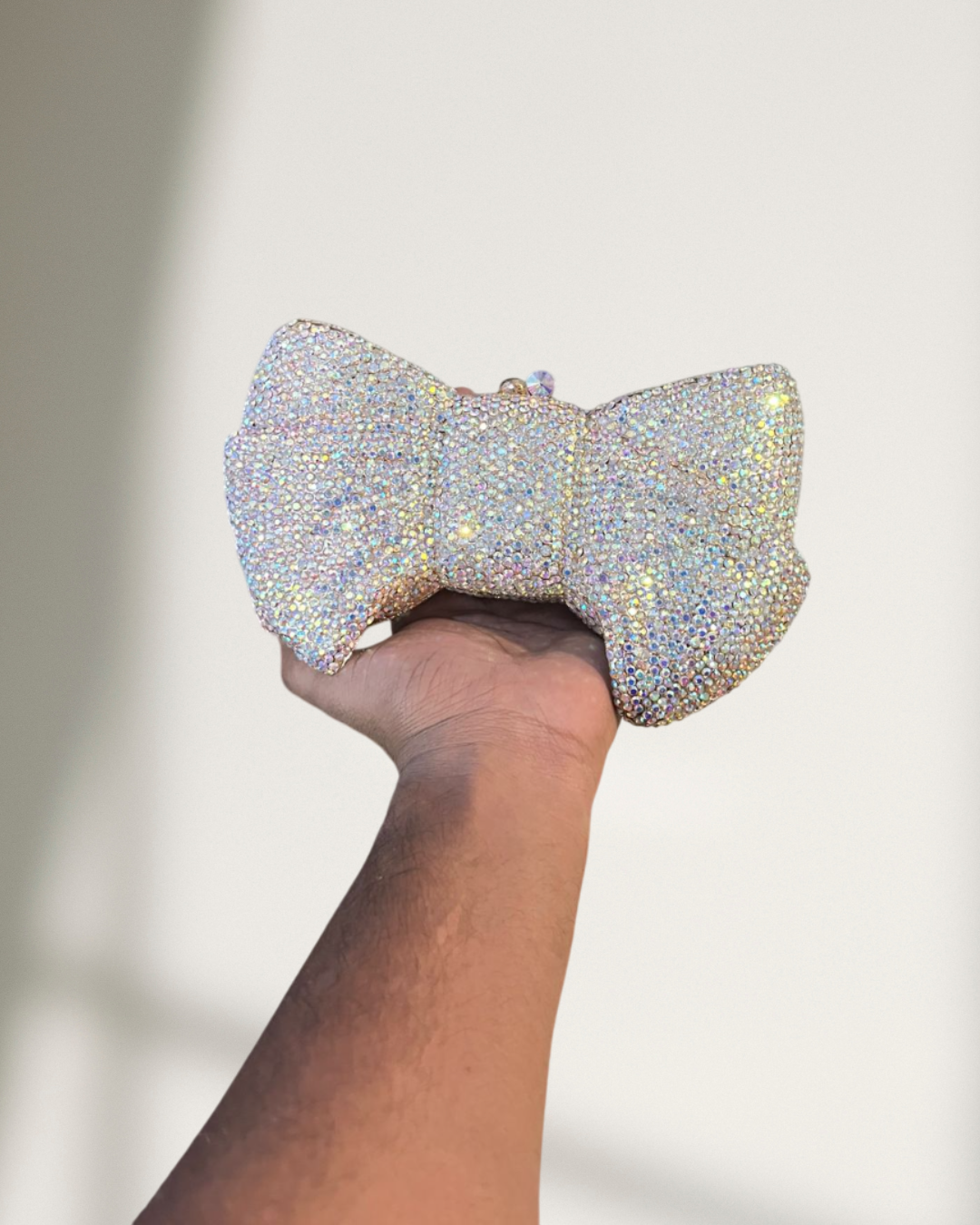 CELESTIA crystal work brass clutch