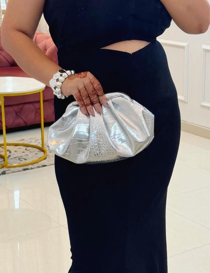METALLIC PU LEATHER CLOUD BATUA BAG