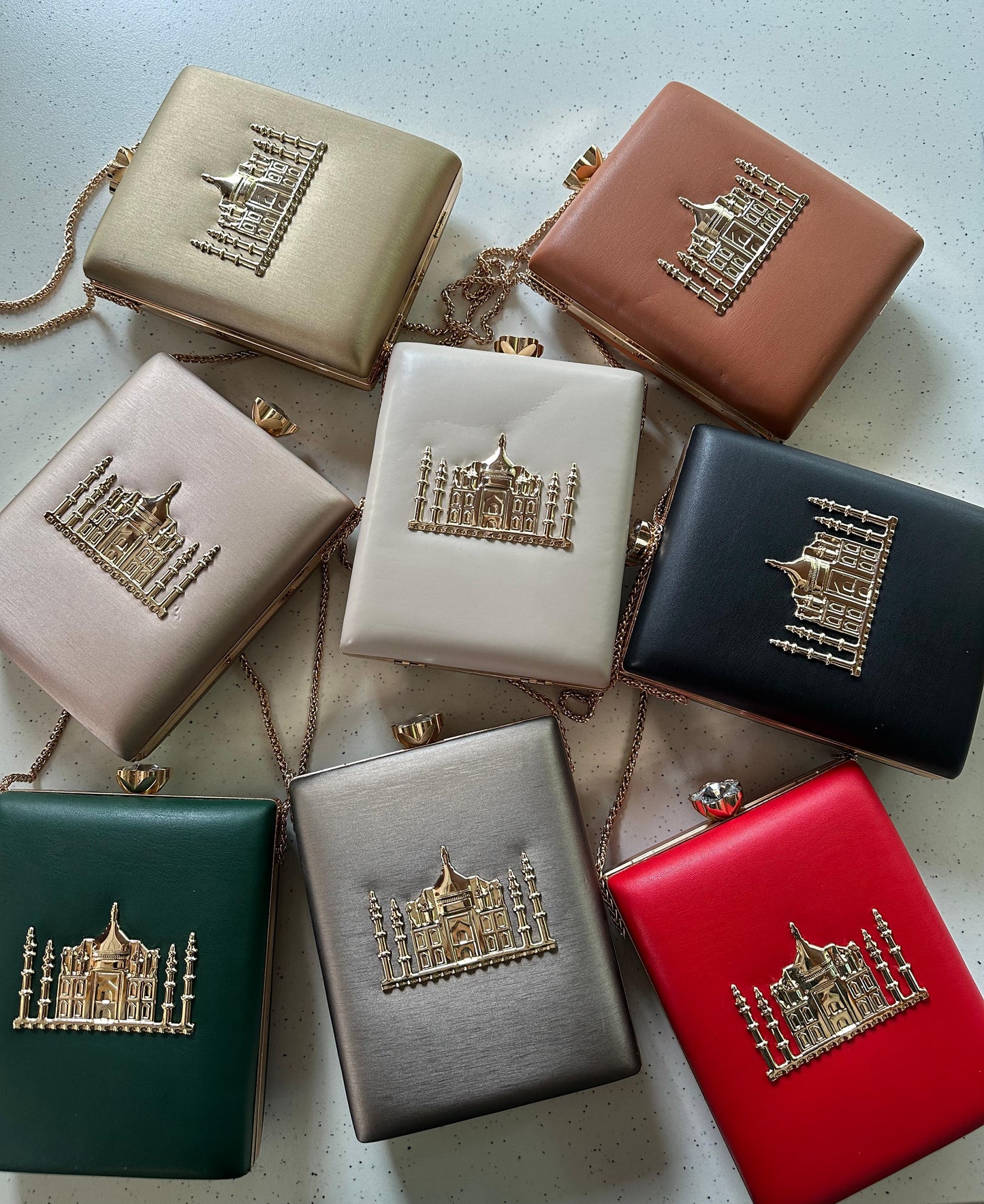 THE TAJ MAHAL premium leather base with gold metal logo engraved - LIMITED EDITION