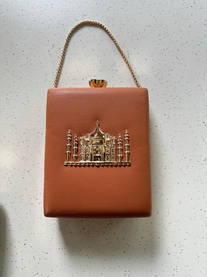 THE TAJ MAHAL premium leather base with gold metal logo engraved - LIMITED EDITION