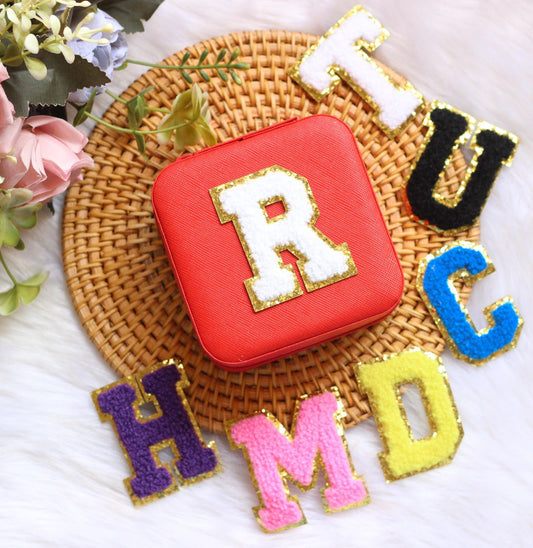 Mini customized Jewellery Organiser Boxes with Tufting letters