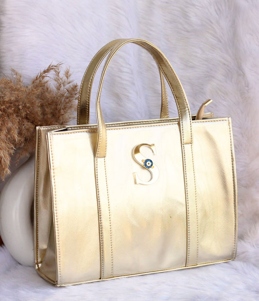 Classic golden METALLIC tote bag