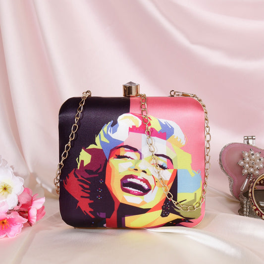 Marilyn Monroe DIVA printed clutch