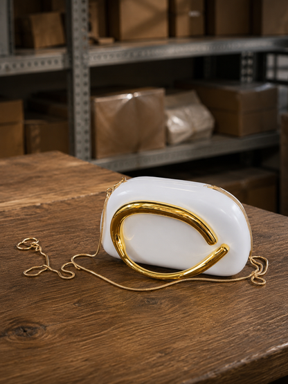 Signature Drop curve mini clutch