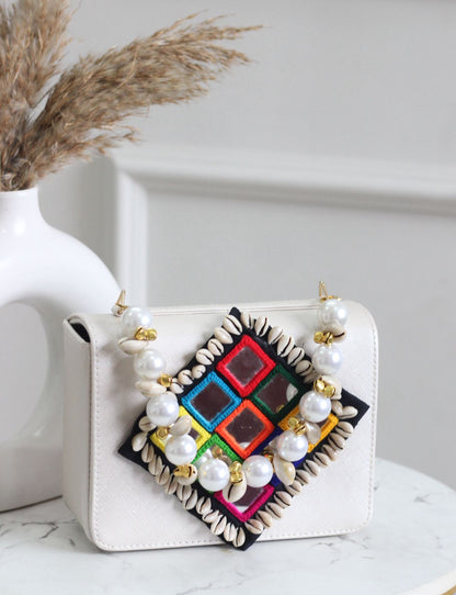MACRO BAGS WITH MULTI MIRROR & COWRIE