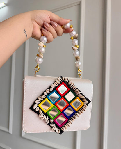 MACRO BAGS WITH MULTI MIRROR & COWRIE