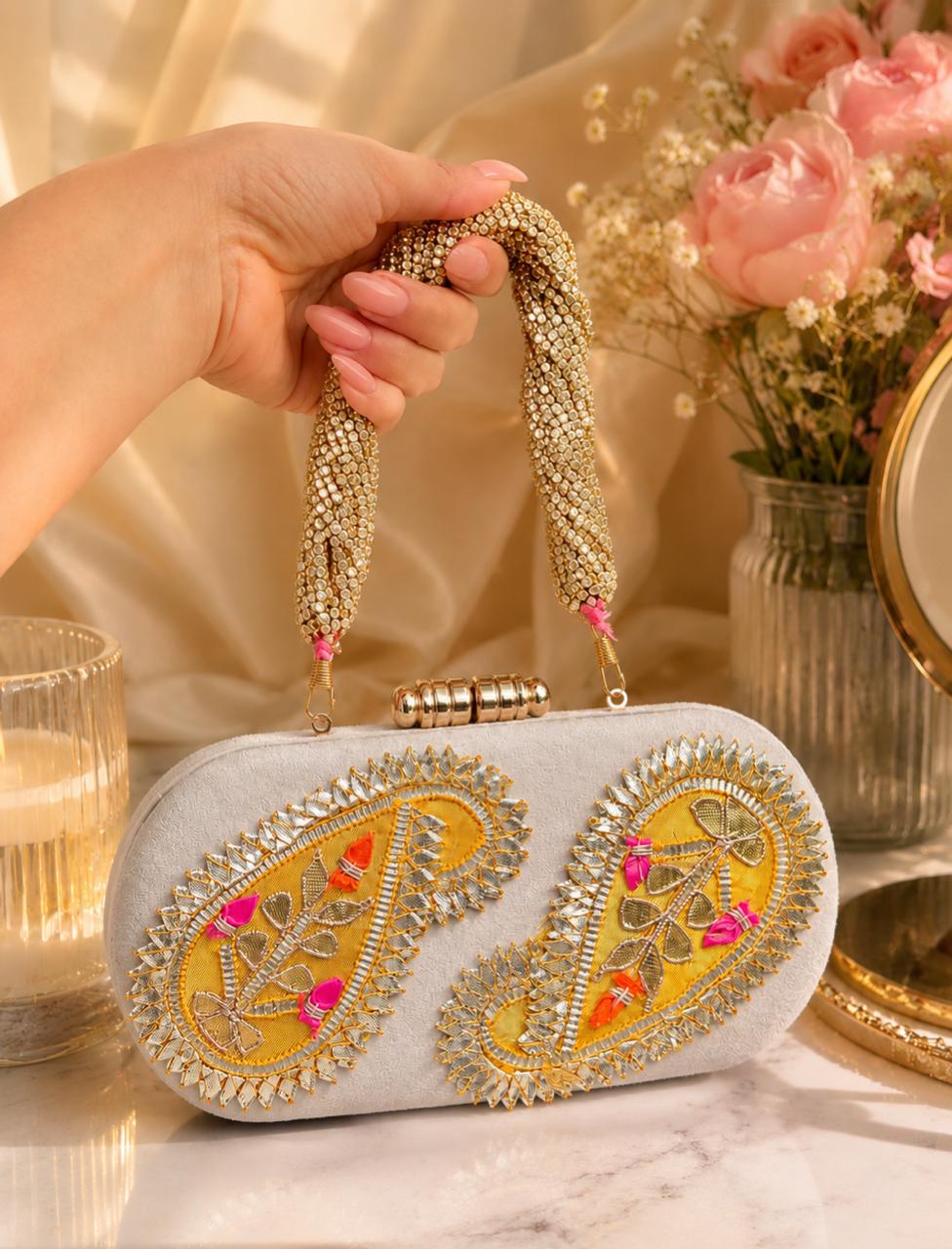KERI Gota patti Clutch bag