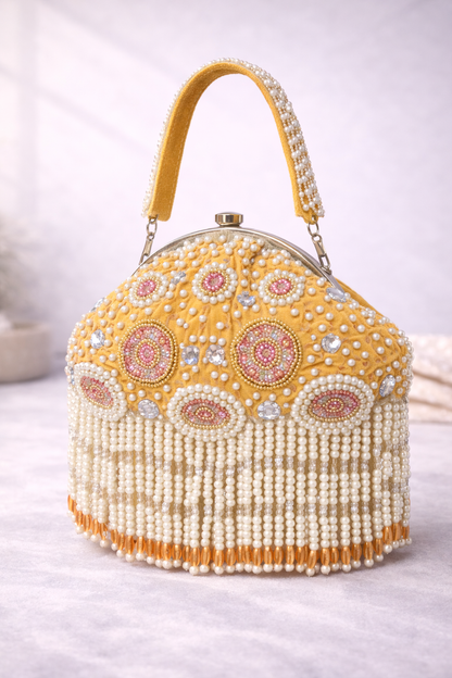 Batua potli bag with pearl work