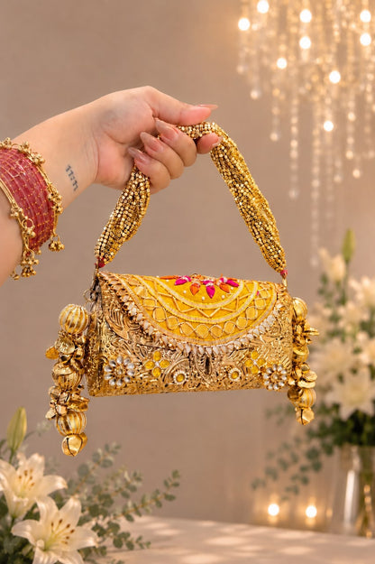 Nazrana Bridal Brass Clutch Bag