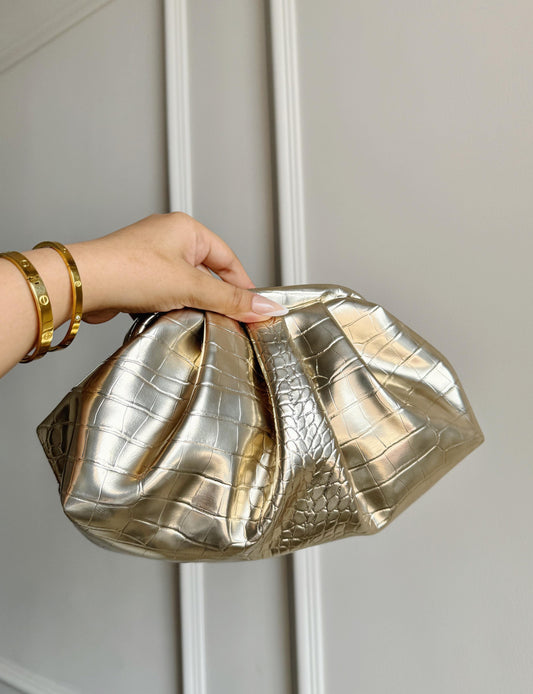 METALLIC PU LEATHER CLOUD BATUA BAG
