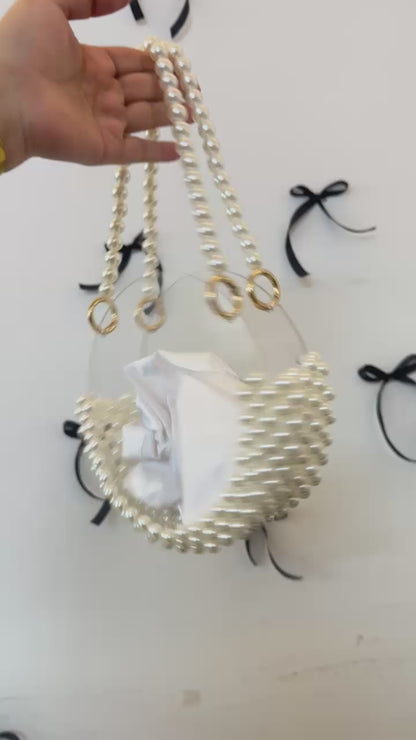 Personalized beaded transparent bag