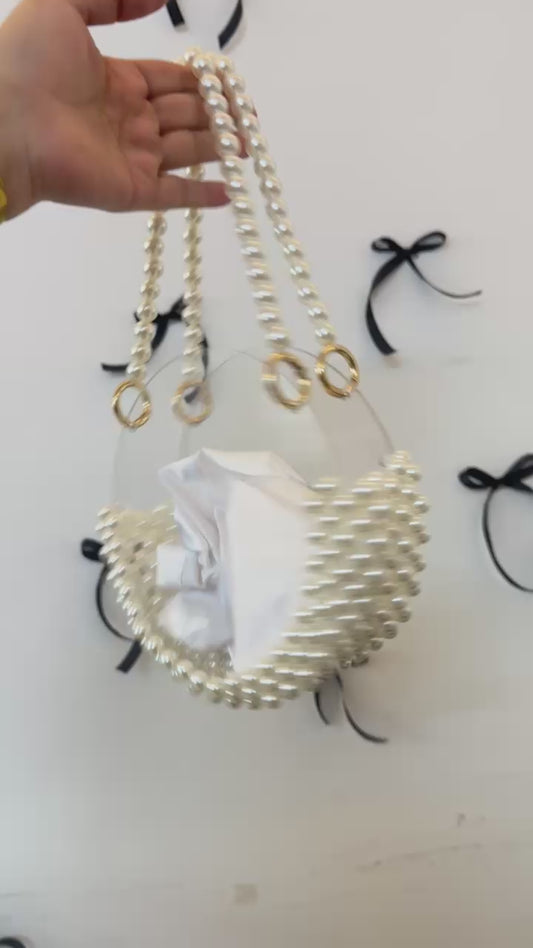 Personalized beaded transparent bag