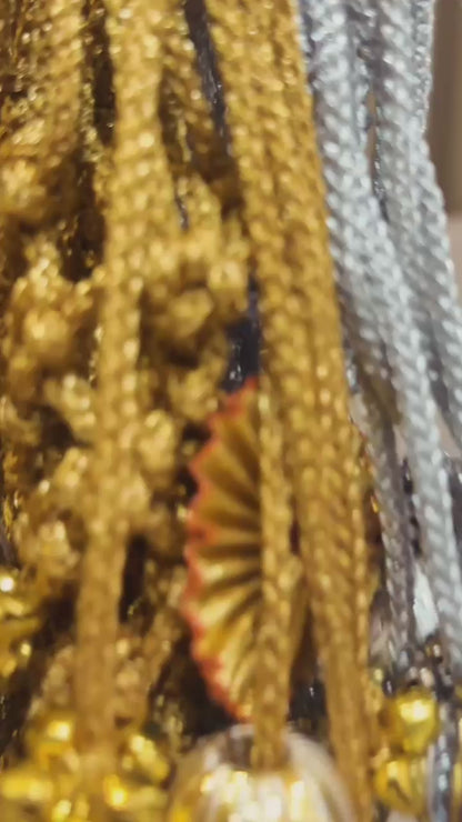 JHOOMAR handcrafted zari dori macramé phone case bags