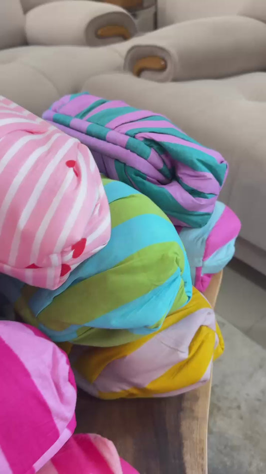 Candy Pop Stripes Cloud Batua Bags