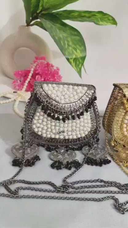 Royal Heritage Brass Pearl Sling Bag
