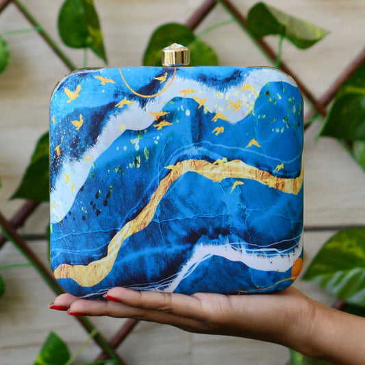 Printed clutch bag - The Marble collection