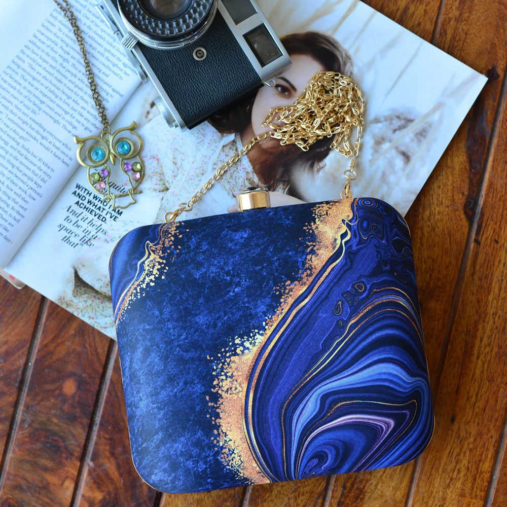 Printed clutch bag - The Marble collection