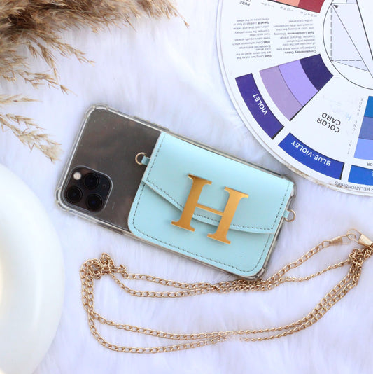 BLUE personalized Phone case & Card holder slings - NEON COLLECTION