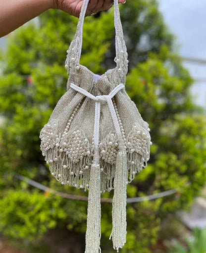 FANAH potli with bead work and tassels